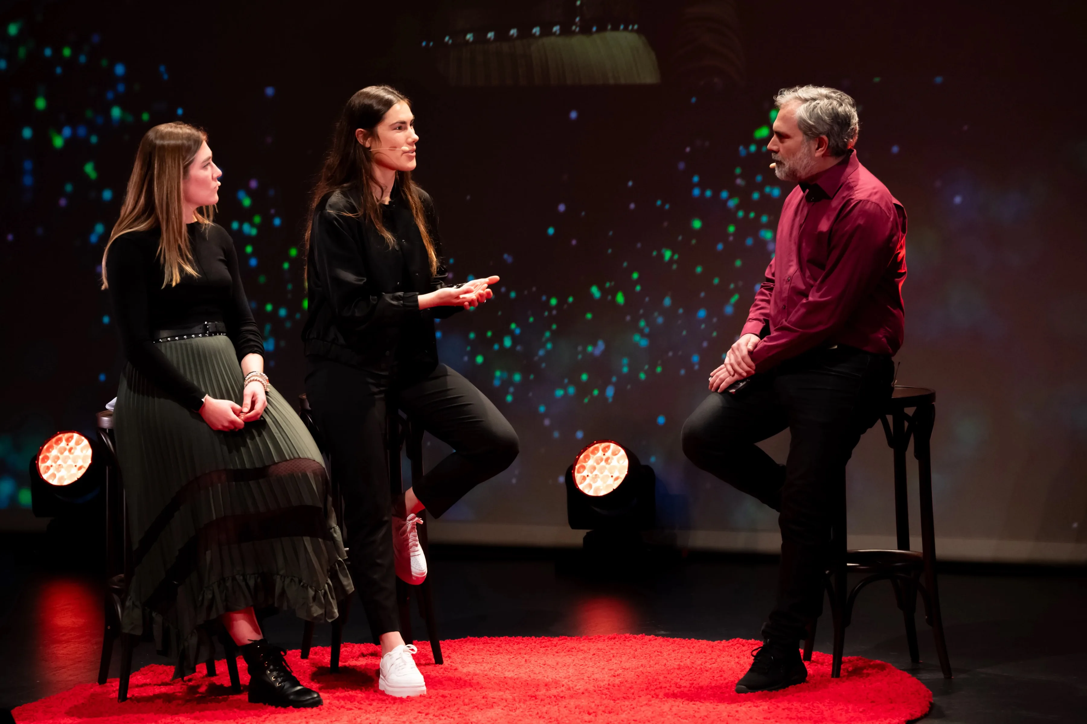 Coached conference speaker on stage